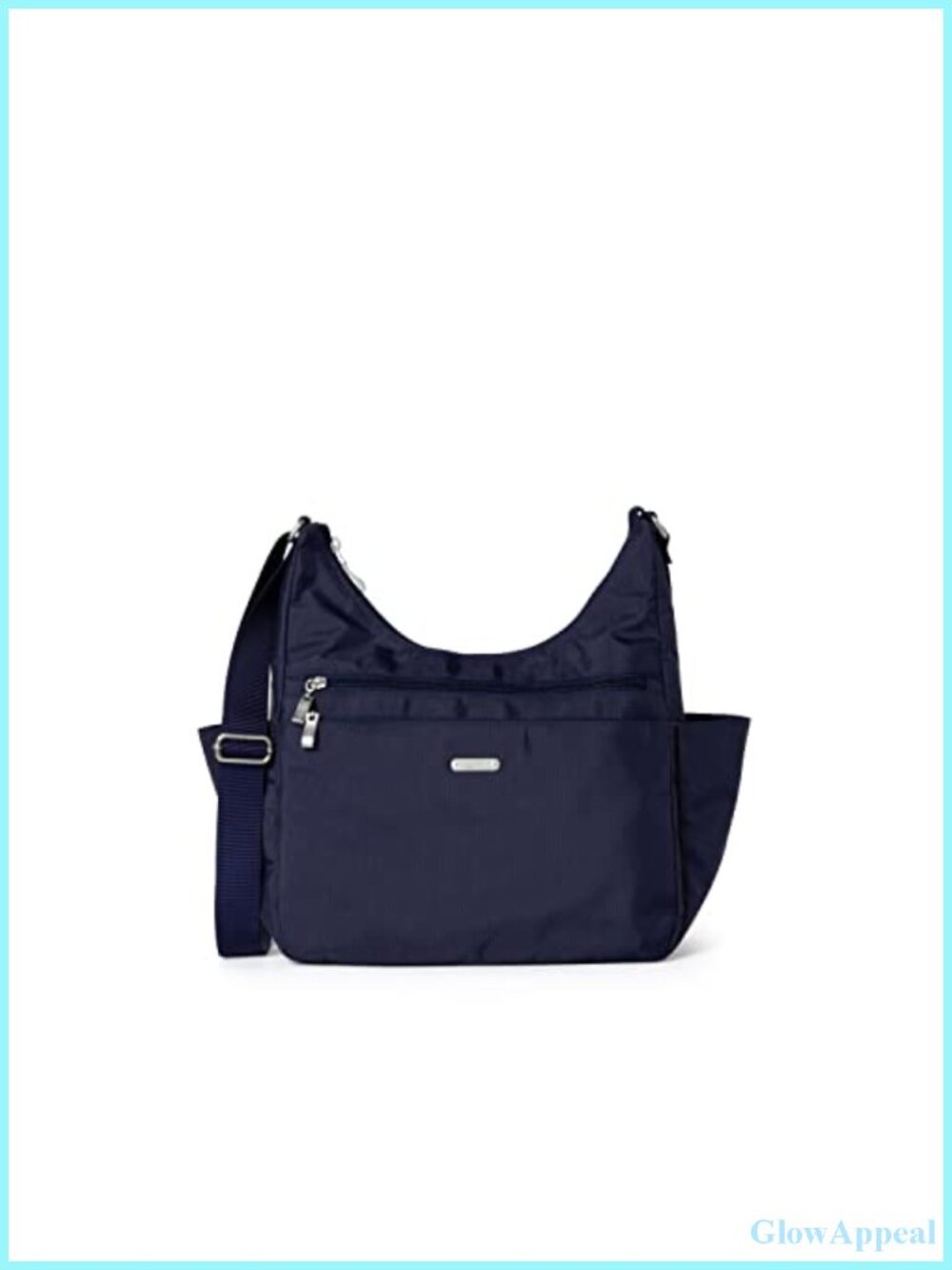 Lightweight Nylon RFID Hobo Crossbody Bag with Luggage Sleeve
